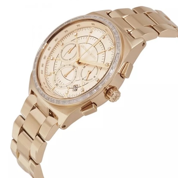 Michael Kors glitzy crystal vail gold watch - Picture 3 of 7